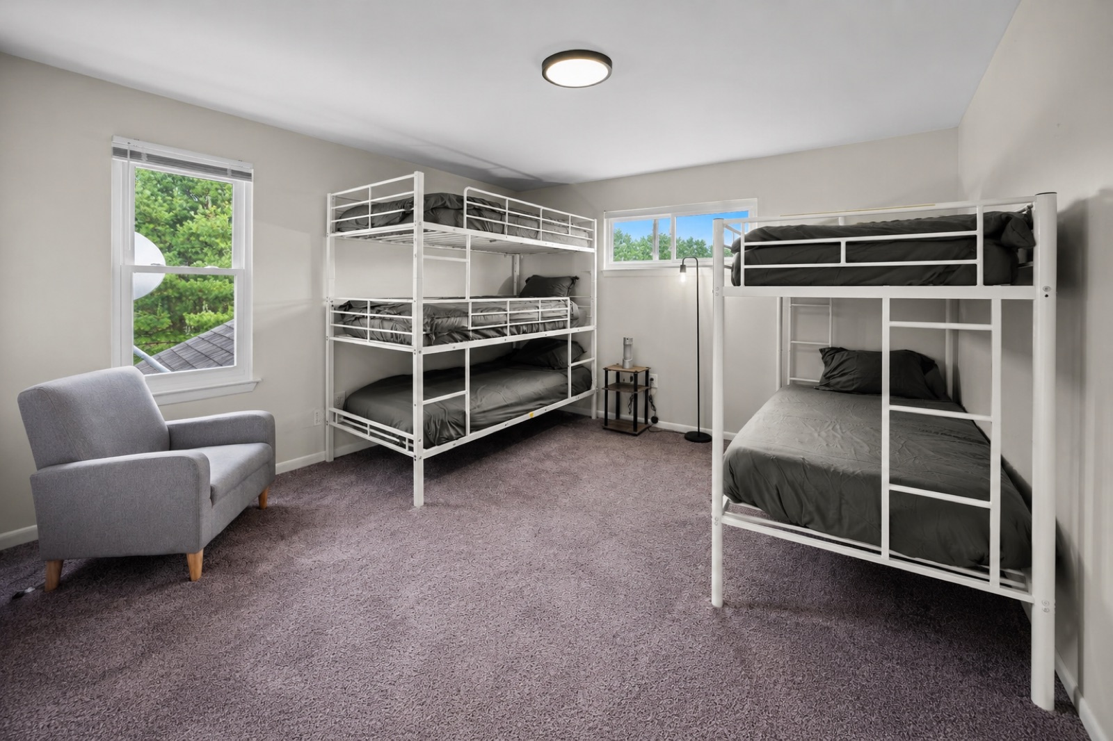 The bunk room — beds for five