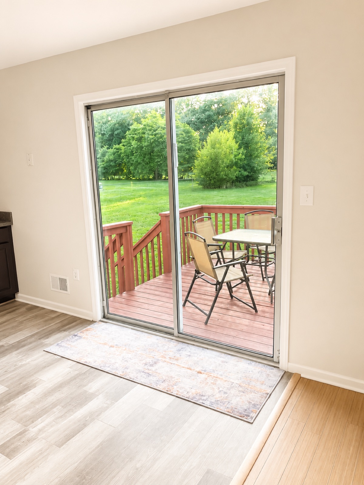 Sliding doors to the private sun deck